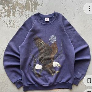 VINTAGE 1992 BALD EAGLE GRAPHIC
SWEATER SWEAT SHIRT
MADE IN USA